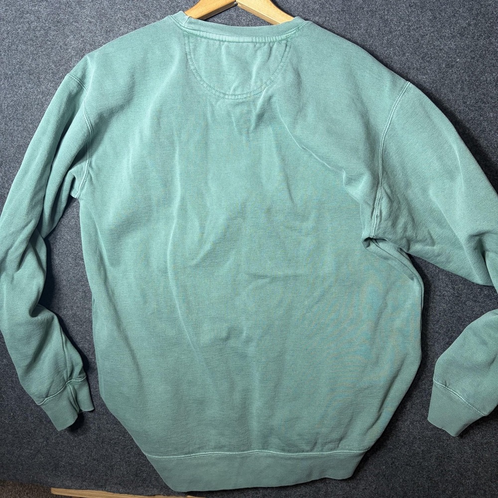 Shop Kristin Jones SKJ Comfort Colors Sweatshirt Large Green Lucky Me - Picture 3 of 4